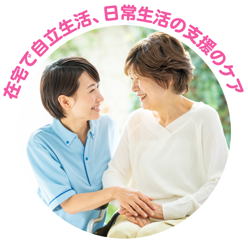 在宅で自立生活、日常生活の支援のケア
